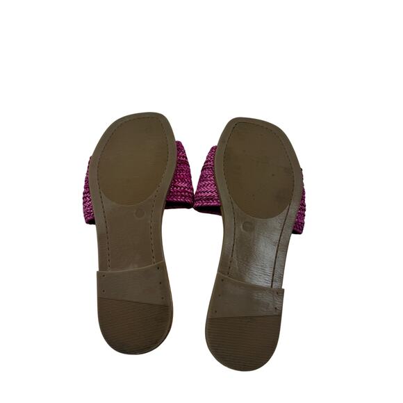 Crown Vintage Avera Pink Woven Slip On Sandals Vacation Chic Women's Size 8 W - Picture 8 of 9